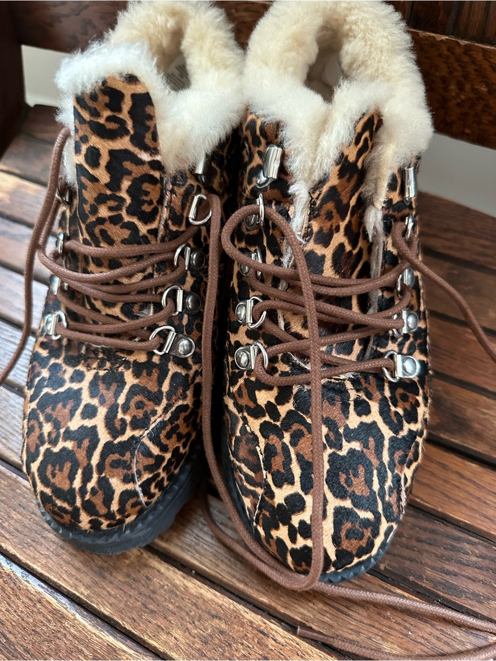J crew Nordic ankle boots in calf hair